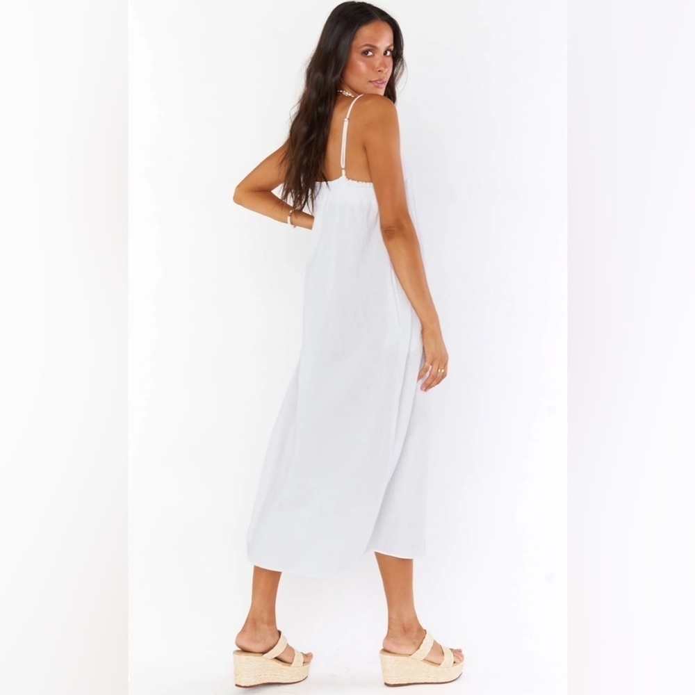 Show Me Your Mumu Oasis Midi Dress White Gauze Size XL - Picture 7 of 12